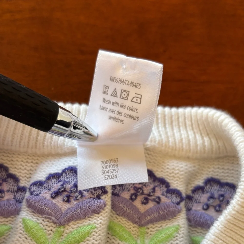 Gymboree Girls Embroidered Floral Cardigan -‎ Lovely Lavender - White